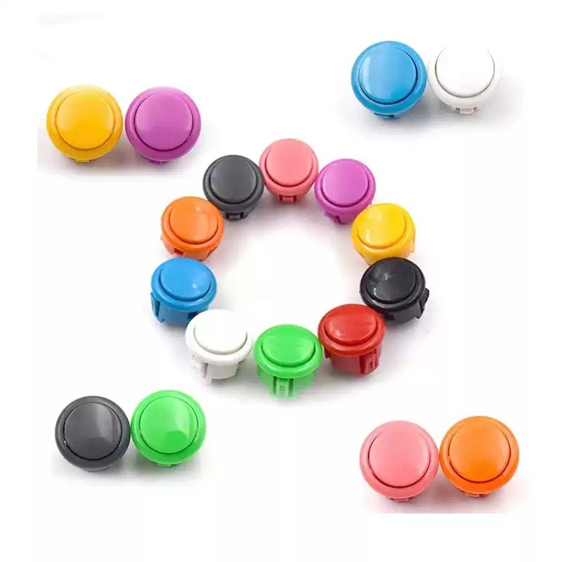 Arcade Buttons 24Mm 30Mm Snap In - 10 stuks voor Sanwa Stijl Snap-in